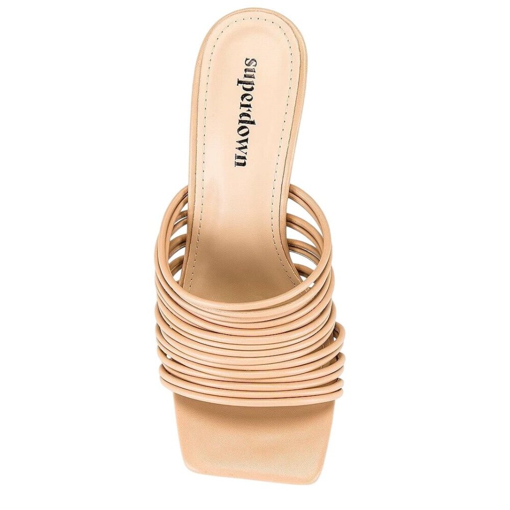 Superdown Eva High Heels in Tan 9 Womens Strappy Sandals
